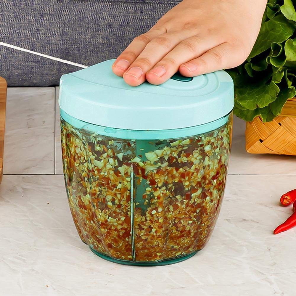 Handy Vegetable Chopper | Salad Maker Cutter (Pack of 1, blue)